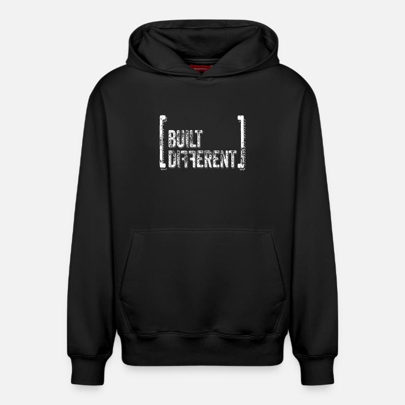 Devis de détresse construite différente - Sweat à capuche unisexe décontracté en coton biologique – de SPREAD - noir