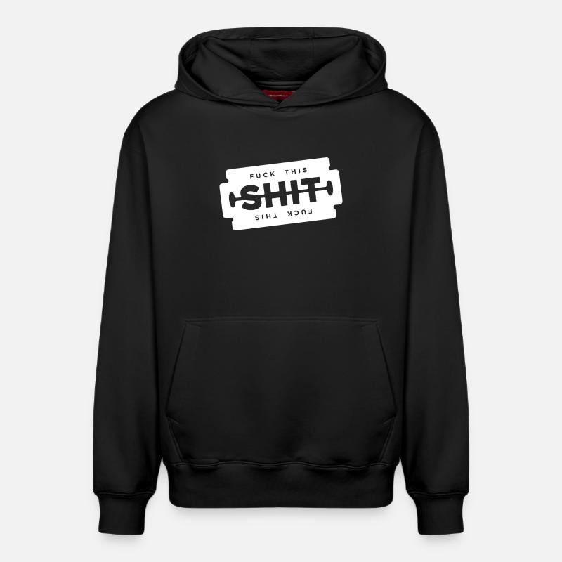 Merde cette lame de rasage - Sweat à capuche unisexe décontracté en coton biologique – de SPREAD - noir