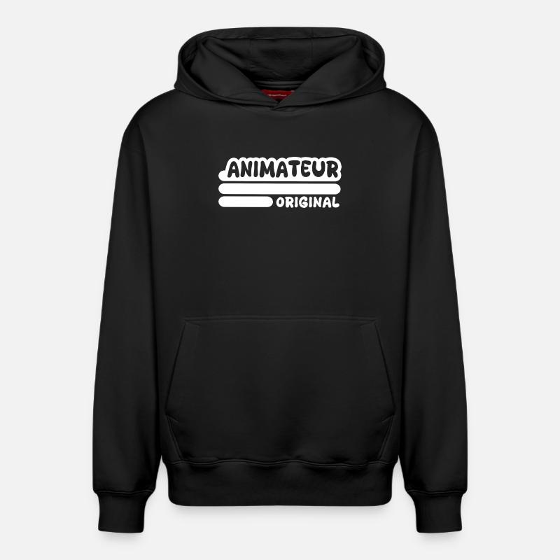 Profession : Animateur - Sweat à capuche unisexe décontracté en coton biologique – de SPREAD - noir