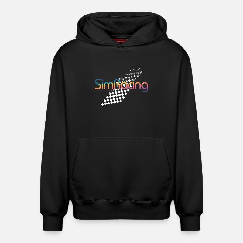 SimRacing Gradient Logo - Sweat à capuche unisexe décontracté en coton biologique – de SPREAD - noir