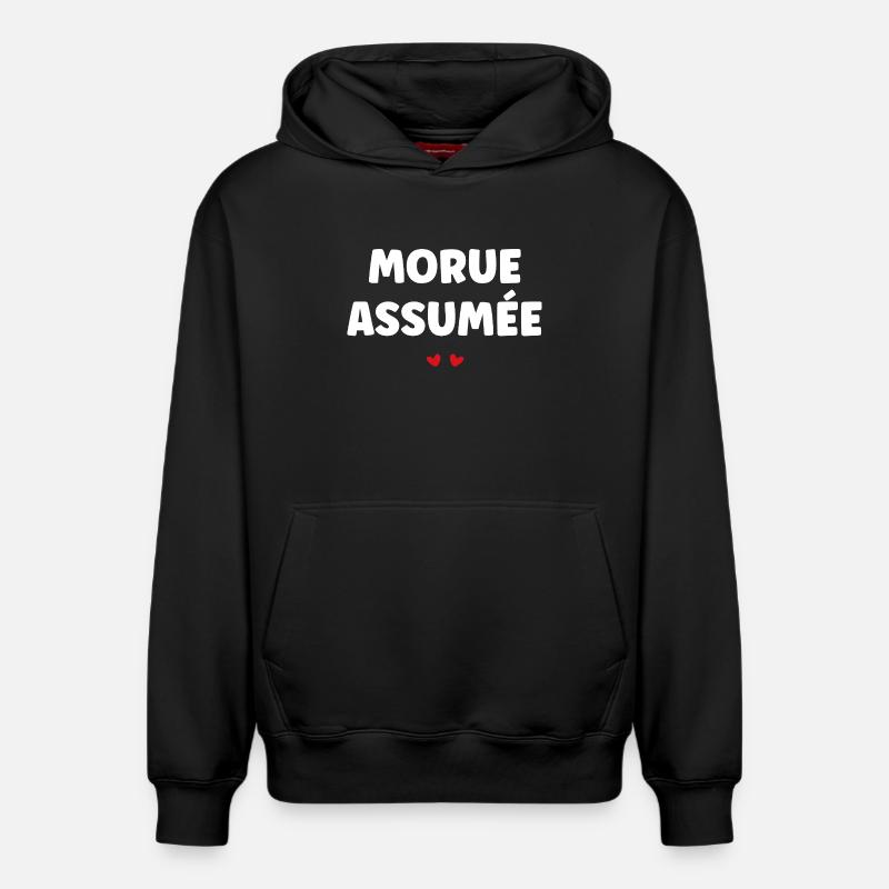 Morue Assumée - Sweat à capuche unisexe décontracté en coton biologique – de SPREAD - noir