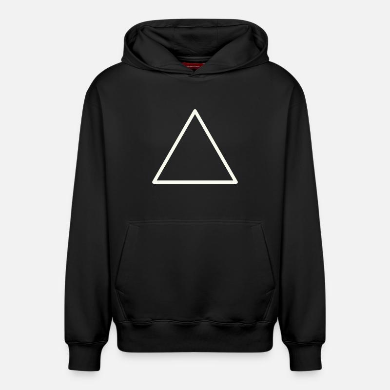 Contour géométrique du triangle - Sweat à capuche unisexe décontracté en coton biologique – de SPREAD - noir
