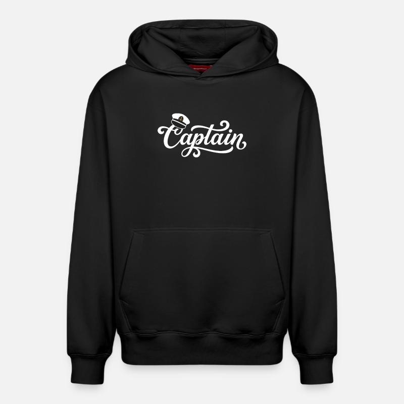 Capitaine Cap Sailing - Sweat à capuche unisexe décontracté en coton biologique – de SPREAD - noir