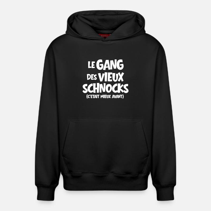 sénior, retraité, retraitée - Sweat à capuche unisexe décontracté en coton biologique – de SPREAD - noir
