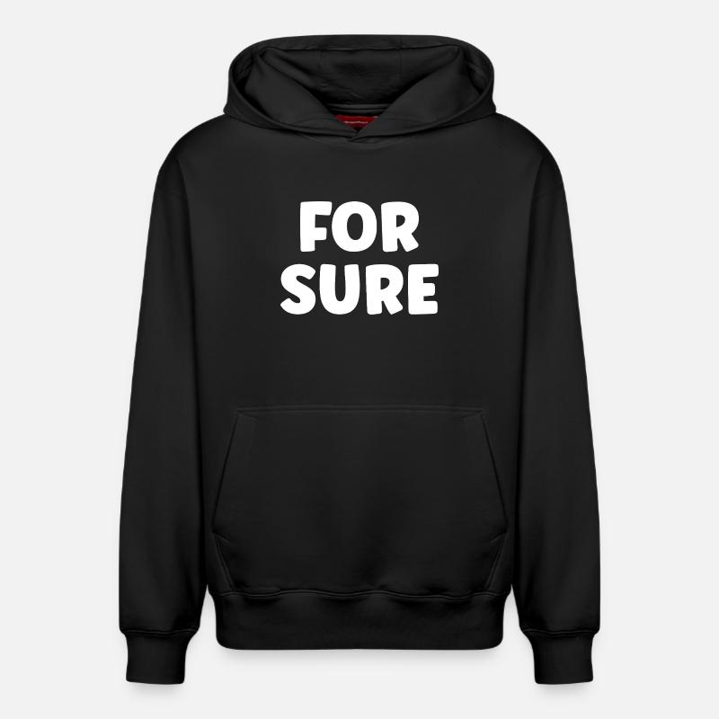 FOR SURE - Sweat à capuche unisexe décontracté en coton biologique – de SPREAD - noir
