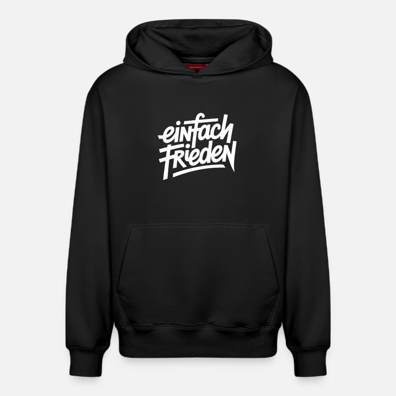 Simplement la paix - Sweat à capuche unisexe décontracté en coton biologique – de SPREAD - noir