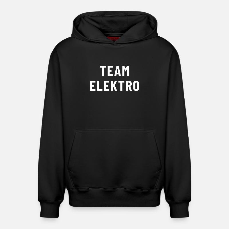Équipe Électrique - Sweat à capuche unisexe décontracté en coton biologique – de SPREAD - noir