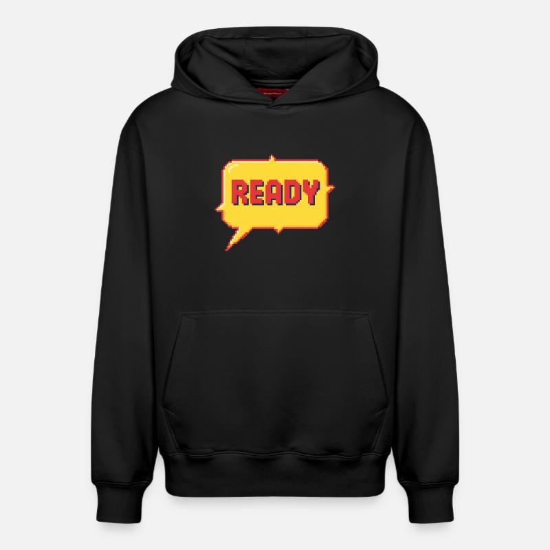 Pixel Burst prêt - Sweat à capuche unisexe décontracté en coton biologique – de SPREAD - noir