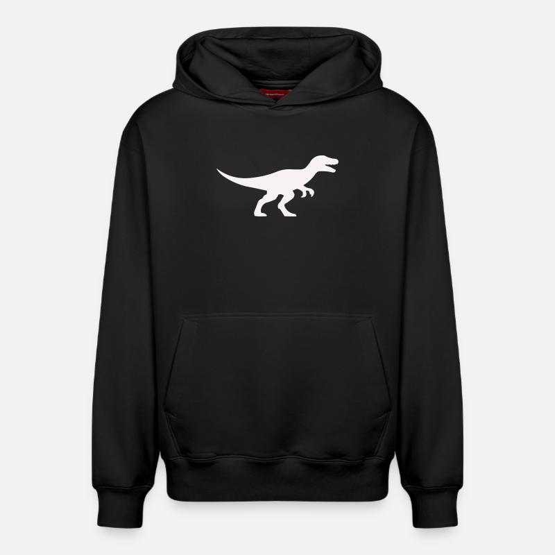 Raptor T Rex Silhouette - Sweat à capuche unisexe décontracté en coton biologique – de SPREAD - noir