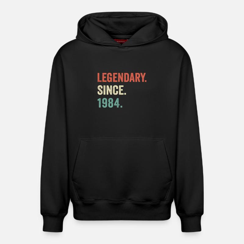 legendary since 1984 - Sweat à capuche unisexe décontracté en coton biologique – de SPREAD - noir