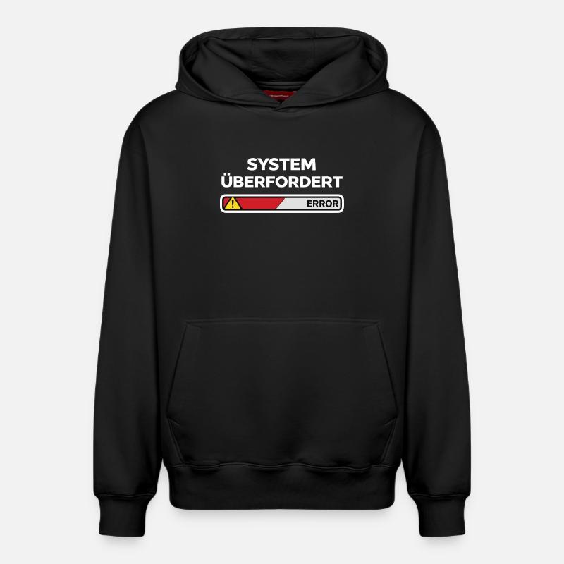 System überfordert Error - Relaxed Unisex Organic Hoodie – von SPREAD - Schwarz