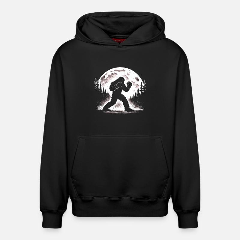 Bigfoot Boxer - Sweat à capuche unisexe décontracté en coton biologique – de SPREAD - noir