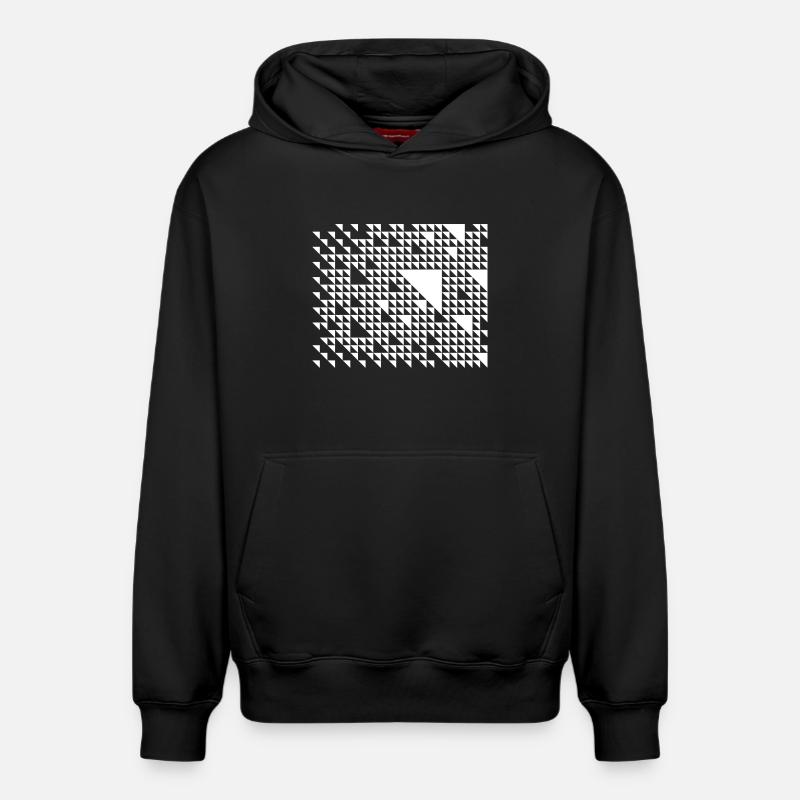 Grille de mosaïque triangulaire - Sweat à capuche unisexe décontracté en coton biologique – de SPREAD - noir