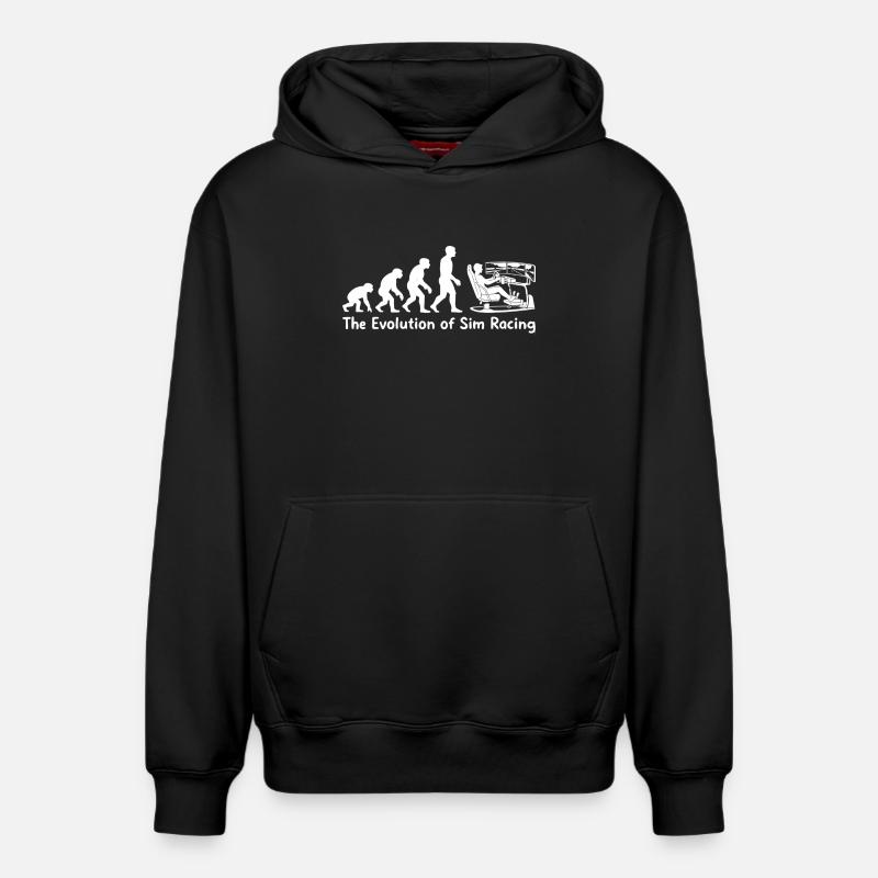 Die Evolution des Sim Racings - Relaxed Unisex Organic Hoodie – von SPREAD - Schwarz