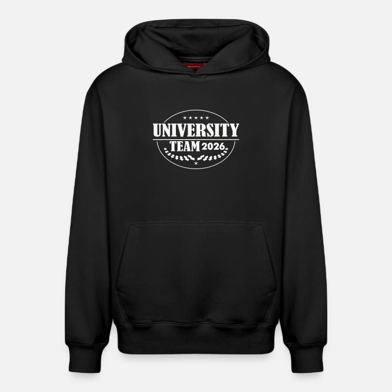 Emblème de l’équipe universitaire 2026 - Sweat à capuche unisexe décontracté en coton biologique – de SPREAD - noir