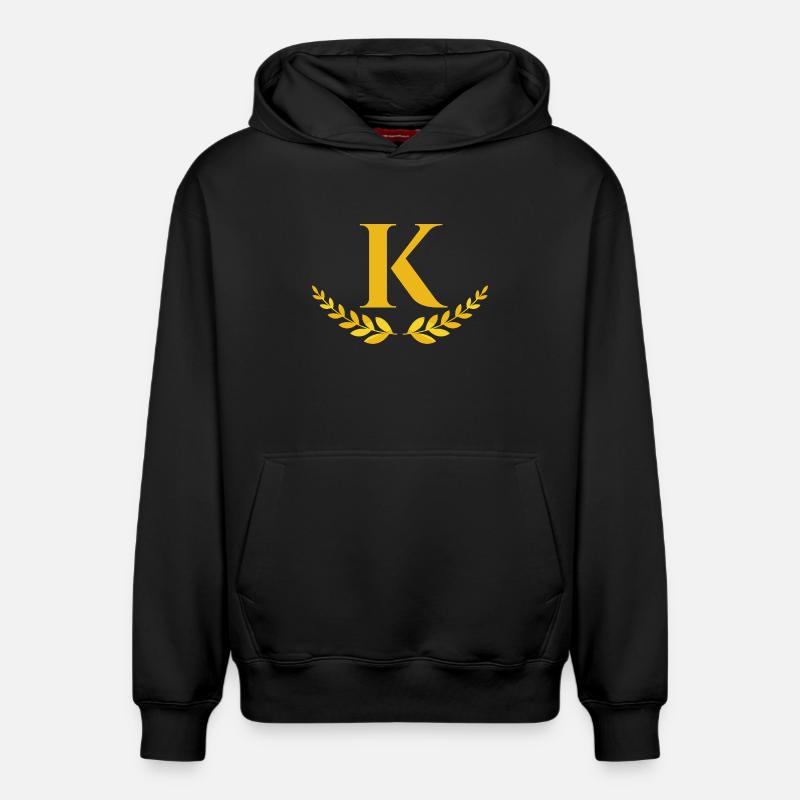K - Sweat à capuche unisexe décontracté en coton biologique – de SPREAD - noir
