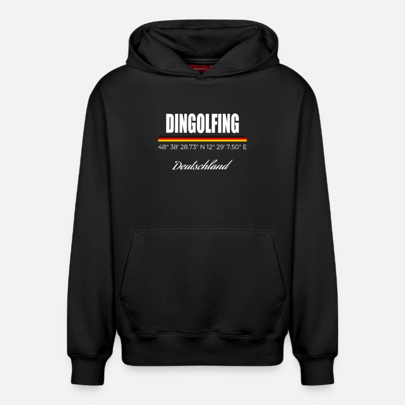 Dingolfing - Sweat à capuche unisexe décontracté en coton biologique – de SPREAD - noir