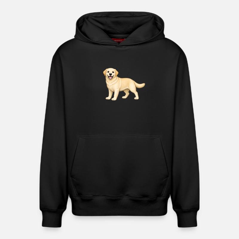 Biscuit Labrador - Sweat à capuche unisexe décontracté en coton biologique – de SPREAD - noir