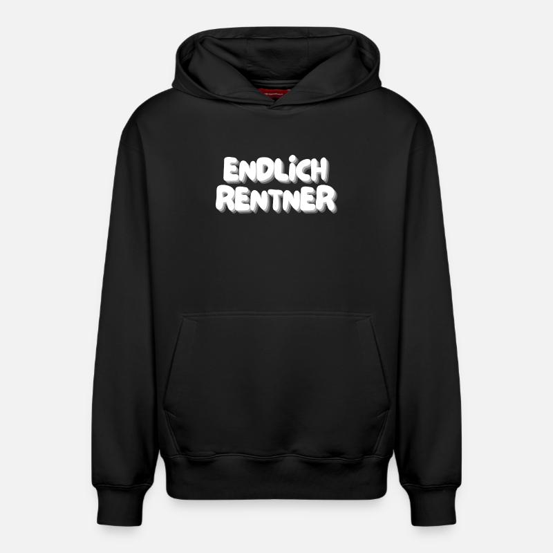 Enfin des retraités - Sweat à capuche unisexe décontracté en coton biologique – de SPREAD - noir