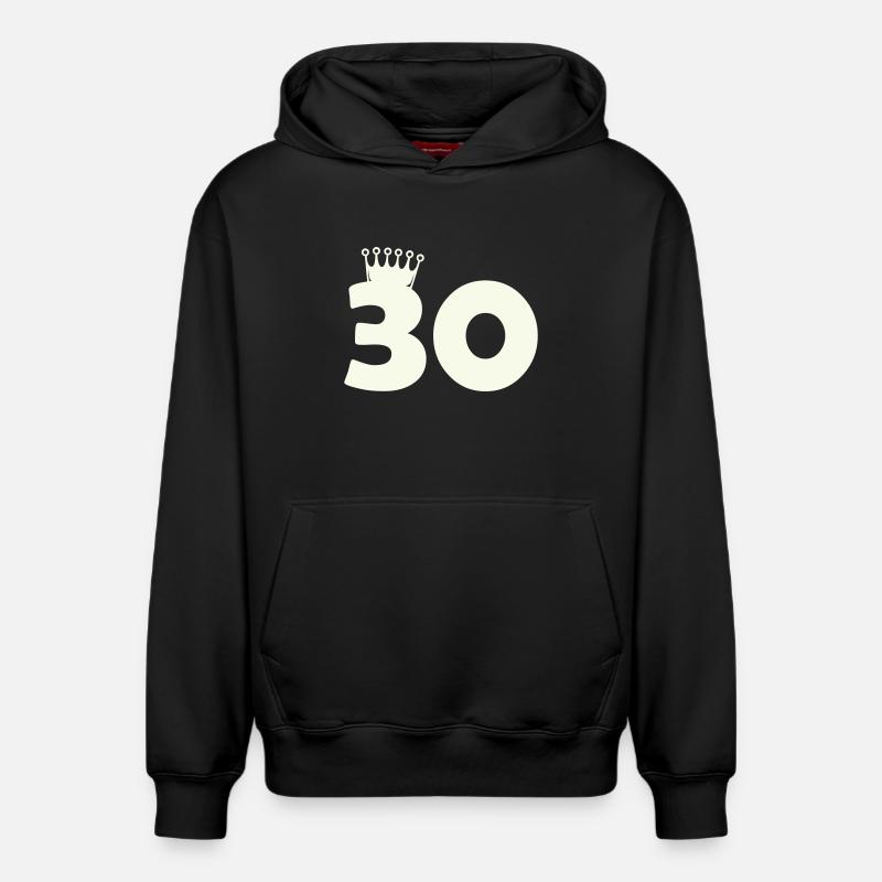 30_krone - Sweat à capuche unisexe décontracté en coton biologique – de SPREAD - noir