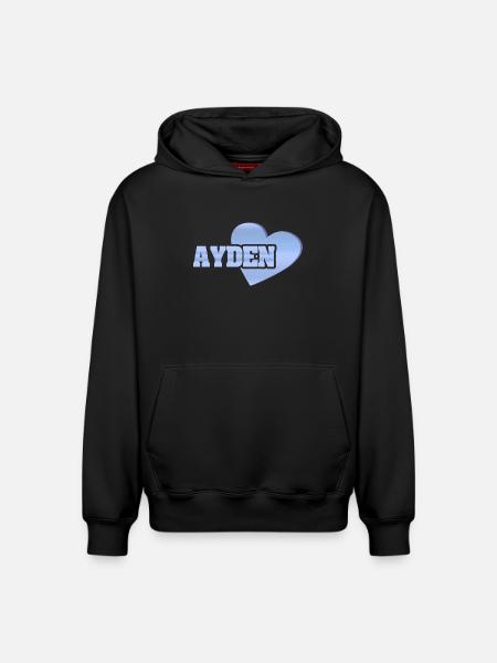 Love Ayden - Relaxed Unisex Organic Hoodie – von SPREAD - Schwarz