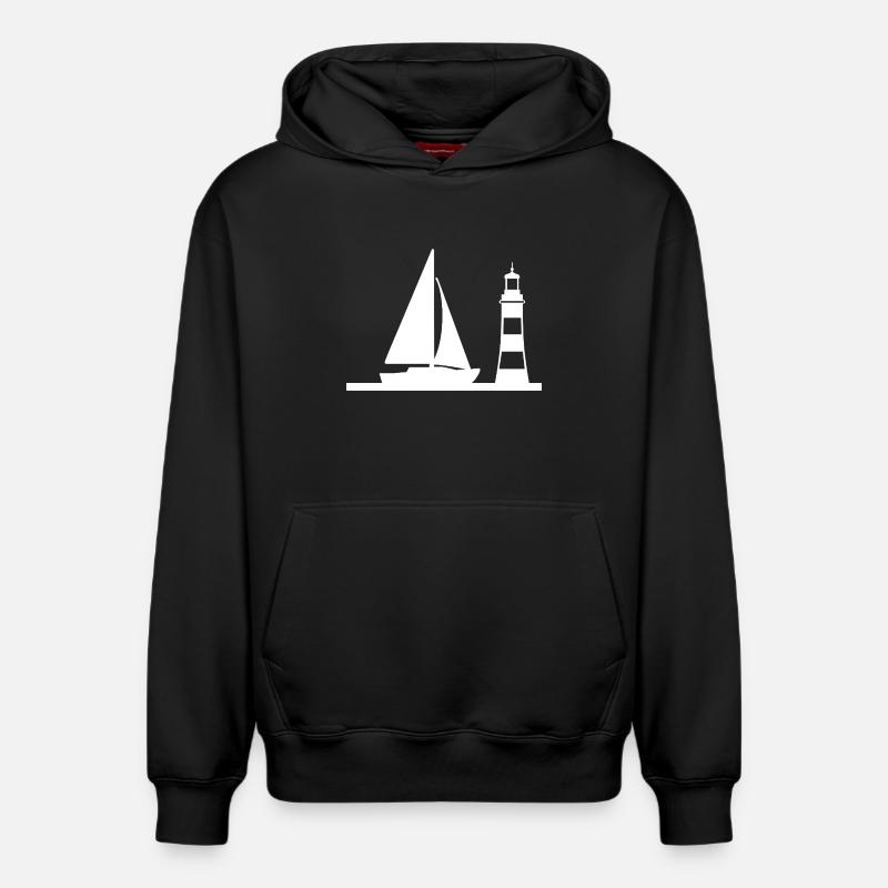 Voile - Sweat à capuche unisexe décontracté en coton biologique – de SPREAD - noir