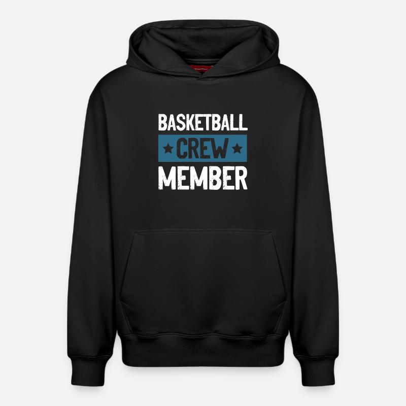Équipe de basket-ball - Sweat à capuche unisexe décontracté en coton biologique – de SPREAD - noir
