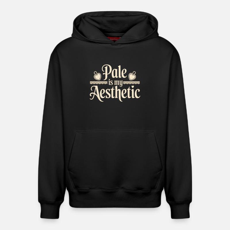 Pâle est mon esthétique - Sweat à capuche unisexe décontracté en coton biologique – de SPREAD - noir