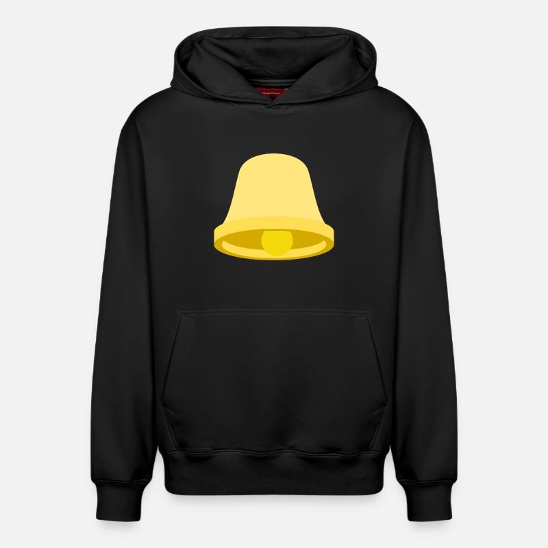 Icône de la clochette jaune – Minimal - Sweat à capuche unisexe décontracté en coton biologique – de SPREAD - noir
