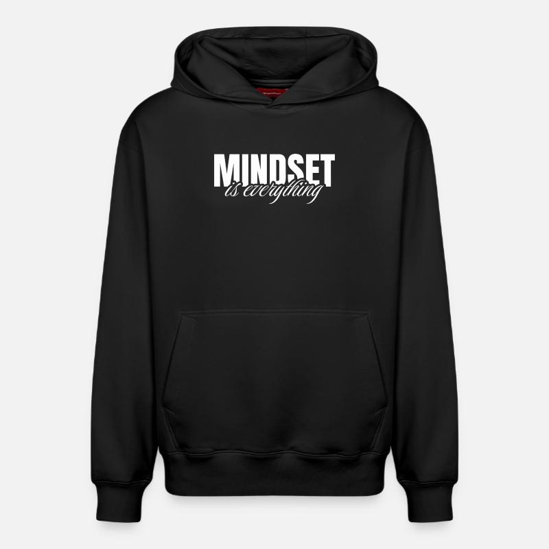 Mindset is everything - Relaxed Unisex Organic Hoodie – von SPREAD - Schwarz