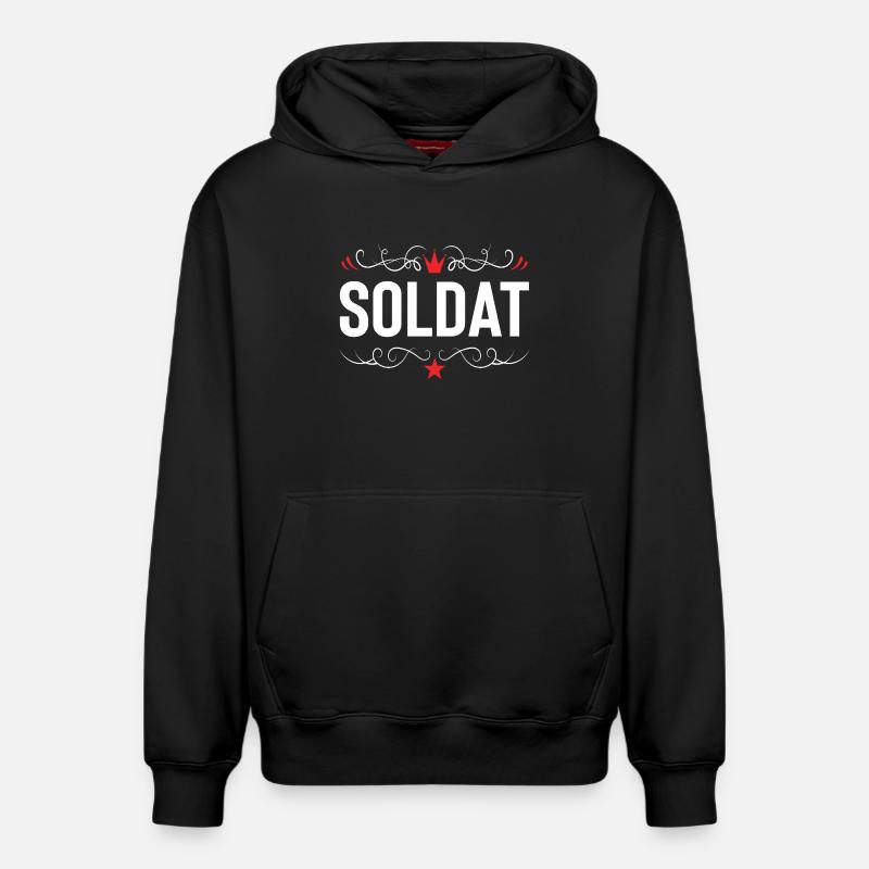 Profession de soldat - Sweat à capuche unisexe décontracté en coton biologique – de SPREAD - noir
