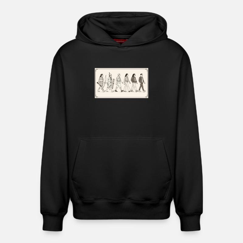 Évolution des Moluques par s2soon - Sweat à capuche unisexe décontracté en coton biologique – de SPREAD - noir