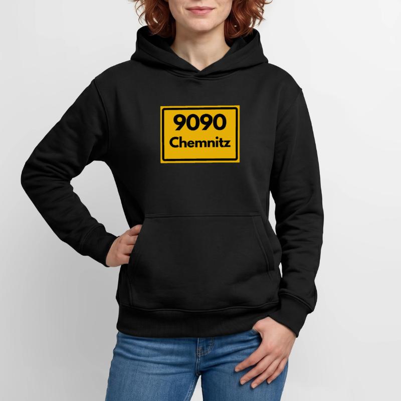 ANCIEN CODE POSTAL 9090 SAXE CODE POSTAL DE CHEMNITZ Sweat à capuche unisexe décontracté en coton biologique – de SPREAD