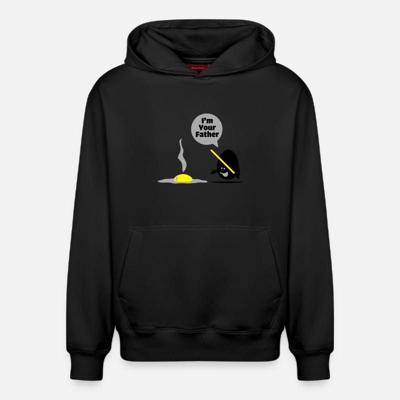 egg vader - Relaxed Unisex Organic Hoodie – von SPREAD - Schwarz