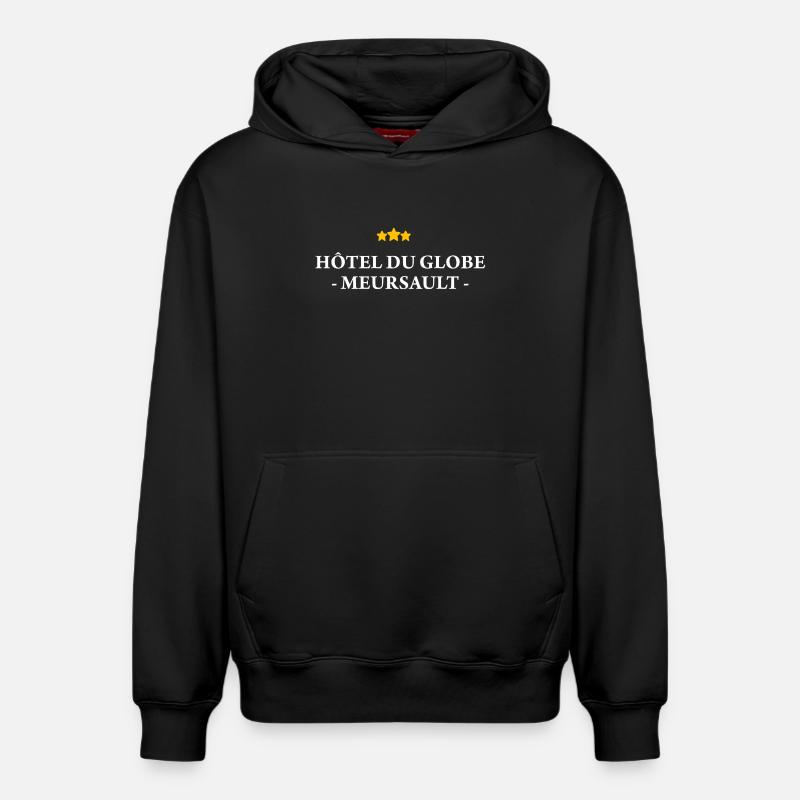 Hôtel du Globe - Sweat à capuche unisexe décontracté en coton biologique – de SPREAD - noir