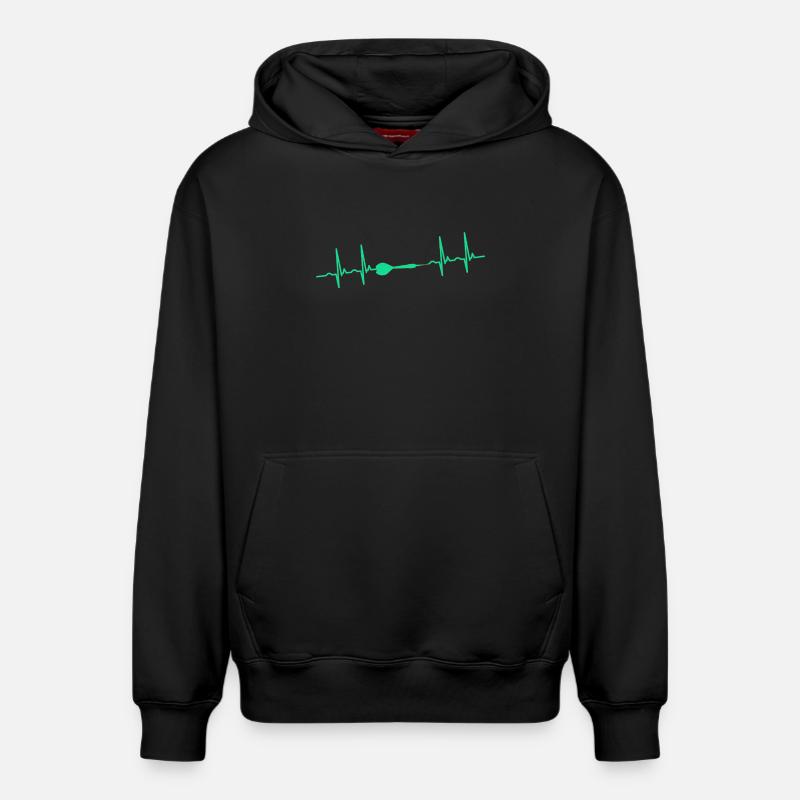 Fléchettes Fléchettes Fléchettes - Sweat à capuche unisexe décontracté en coton biologique – de SPREAD - noir