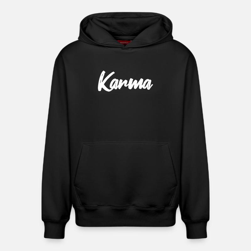 Karma - Sweat à capuche unisexe décontracté en coton biologique – de SPREAD - noir