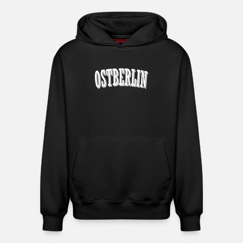 Maillot de Berlin-Est - Sweat à capuche unisexe décontracté en coton biologique – de SPREAD - noir