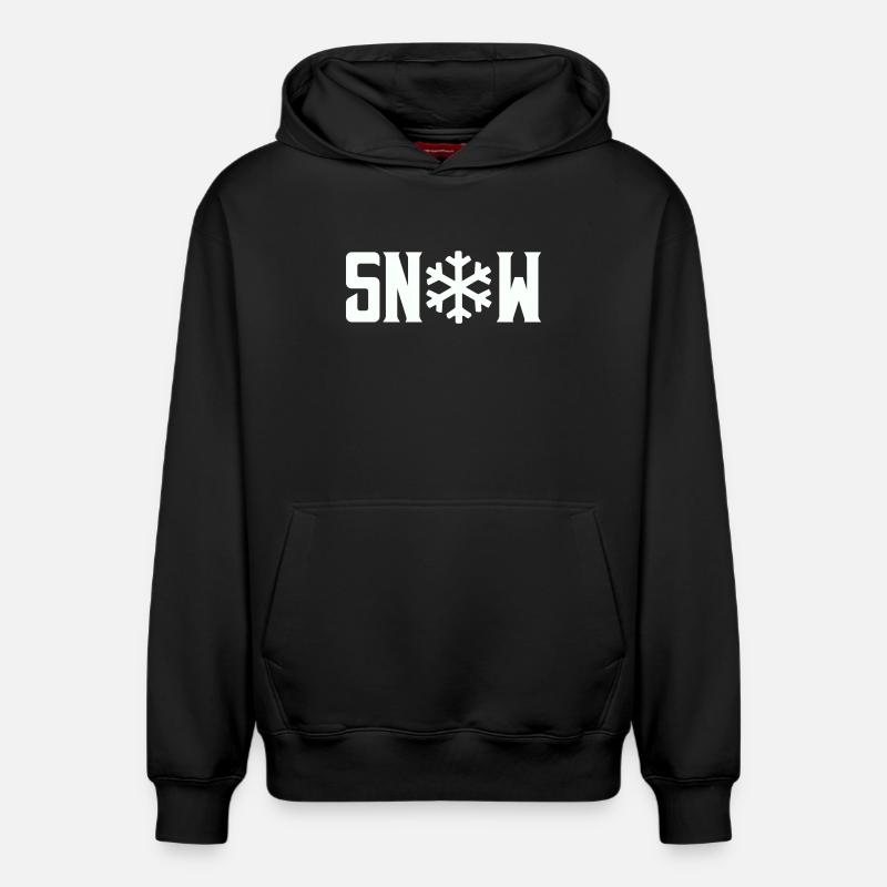 Neige - Sweat à capuche unisexe décontracté en coton biologique – de SPREAD - noir