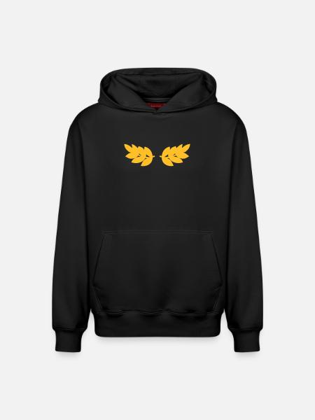 Lorbeerkranz Gold - Relaxed Unisex Organic Hoodie – by SPREAD - black