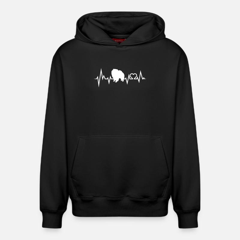 Chow Chow - Sweat à capuche unisexe décontracté en coton biologique – de SPREAD - noir