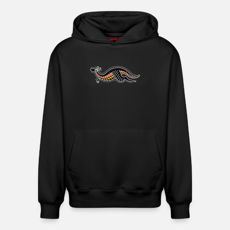 kangaroo - Sweat à capuche unisexe décontracté en coton biologique – de SPREAD - noir