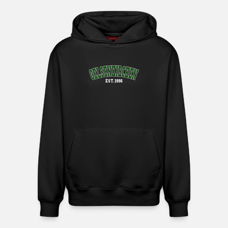 Fondation de Gelsenkirchen en 1996 - Sweat à capuche unisexe décontracté en coton biologique – de SPREAD - noir