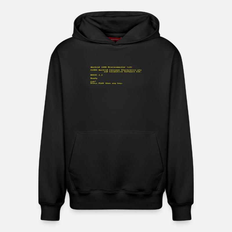 Interface rétro CPC 464 - Sweat à capuche unisexe décontracté en coton biologique – de SPREAD - noir