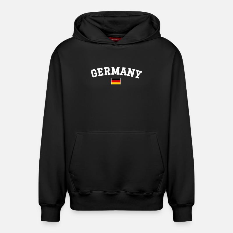 Drapeau allemand Design anglais blanc - Sweat à capuche unisexe décontracté en coton biologique – de SPREAD - noir
