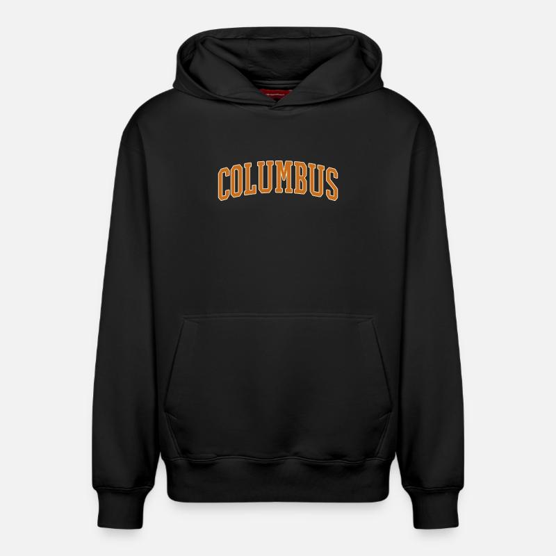Columbus - Sweat à capuche unisexe décontracté en coton biologique – de SPREAD - noir