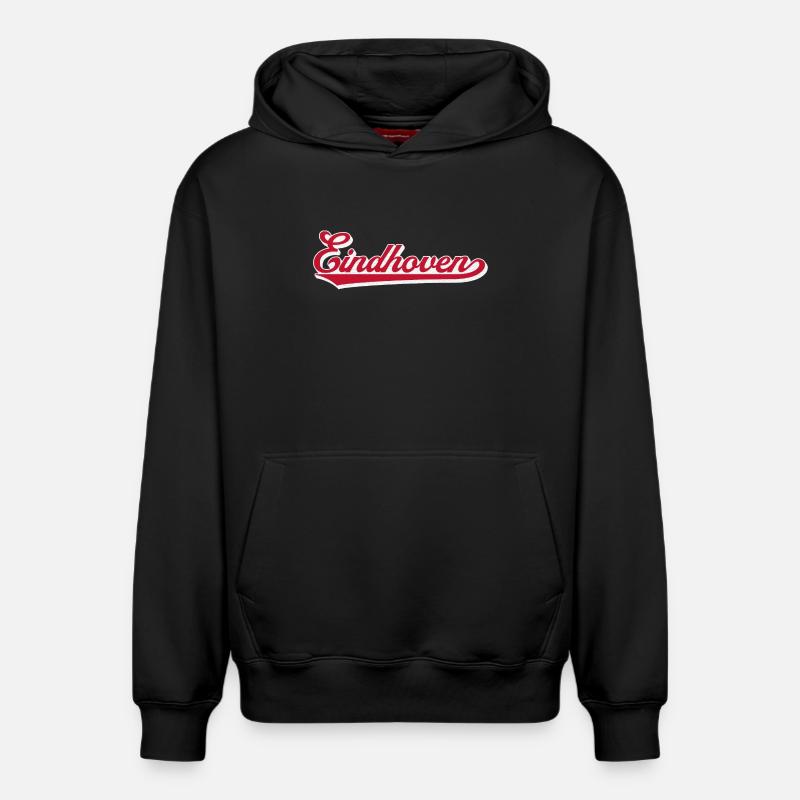 Eindhoven Script Stadtlogo - Relaxed Unisex Organic Hoodie – von SPREAD - Schwarz