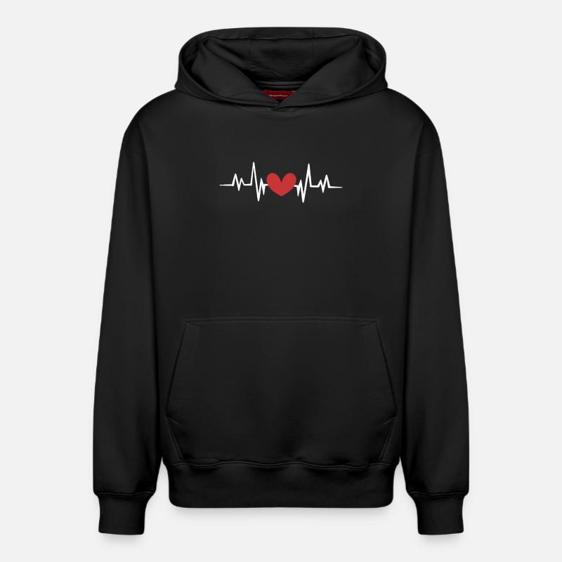 Battement - Sweat à capuche unisexe décontracté en coton biologique – de SPREAD - noir