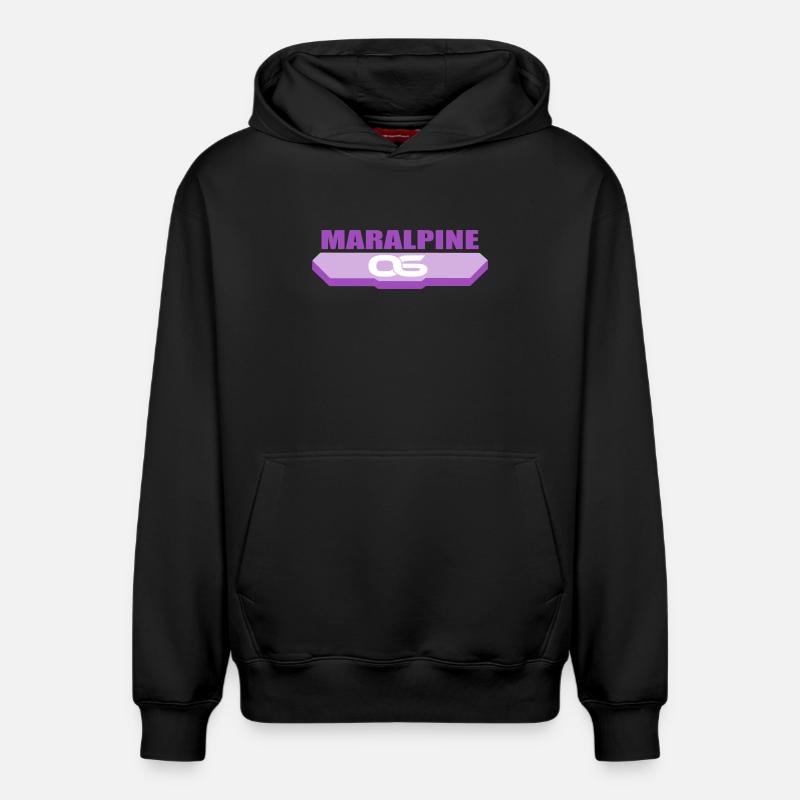Logo Maralpine 06  - Sweat à capuche unisexe décontracté en coton biologique – de SPREAD - noir