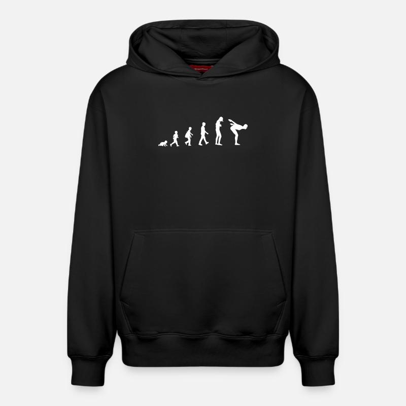 Evolution to Float - Relaxed Unisex Organic Hoodie – by SPREAD - black